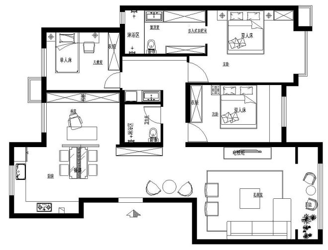 奢華四居室 傳統(tǒng)文化與現(xiàn)代設計的完美交融